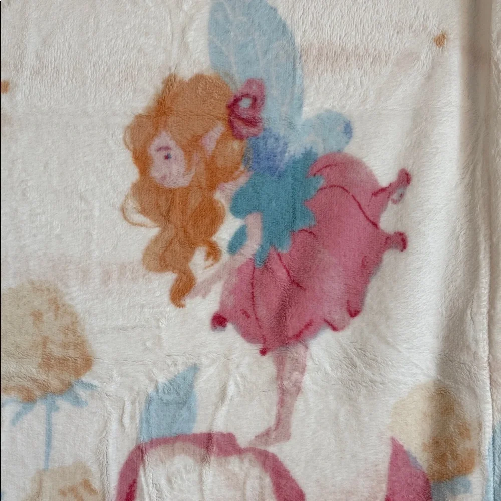 Floral Fairy Butterfly Garden Blanket Pastel Colors Super Soft from Cozy Bliss